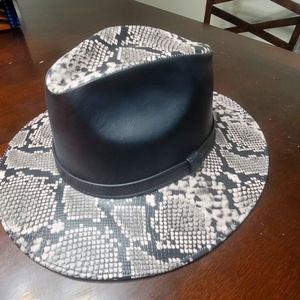 Snakeskin brimmed hat